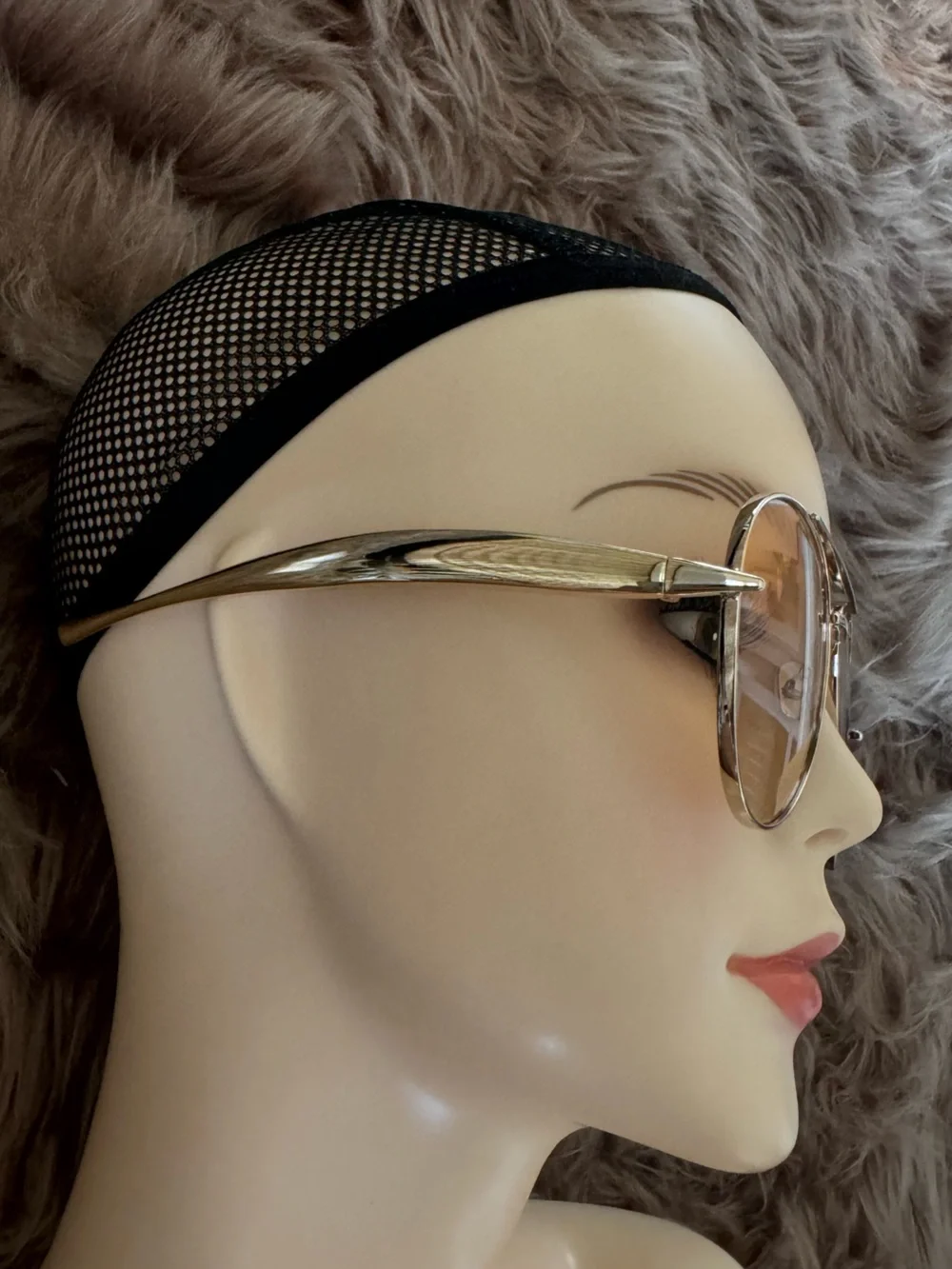 Orange lens sunglasses aviator gold detail baby path